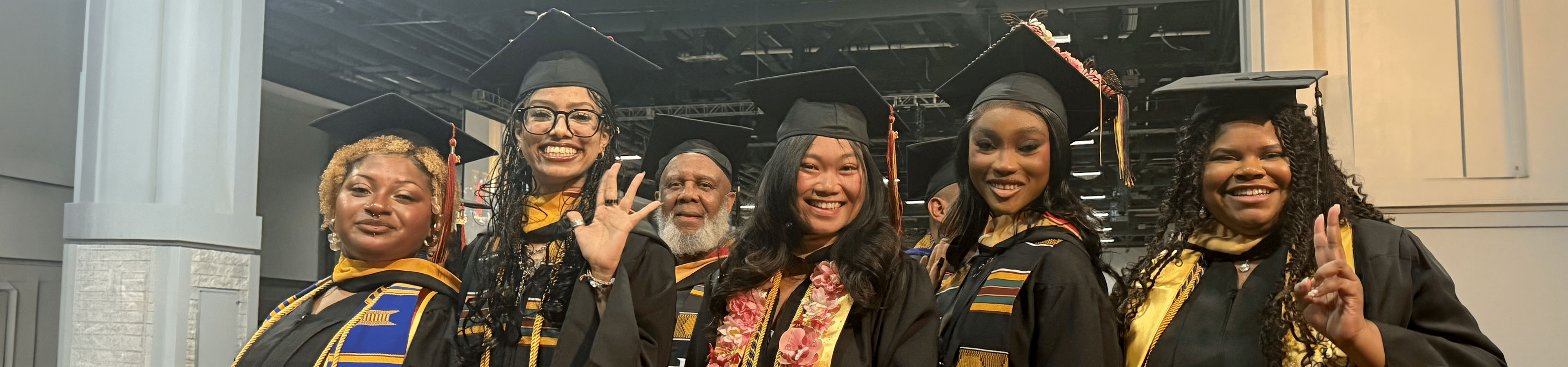Social Work students at graduation