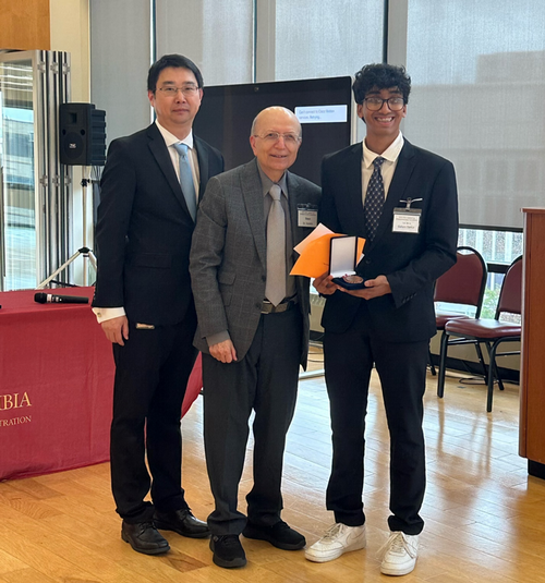 Mr. Ai – Soham Sarkar (Trumbull High School, CT) w/ Dean Sepehri & Competition Chair Dr. Hua  