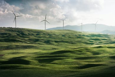 windmills on hill