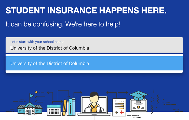Screenshot of the health insurance portal