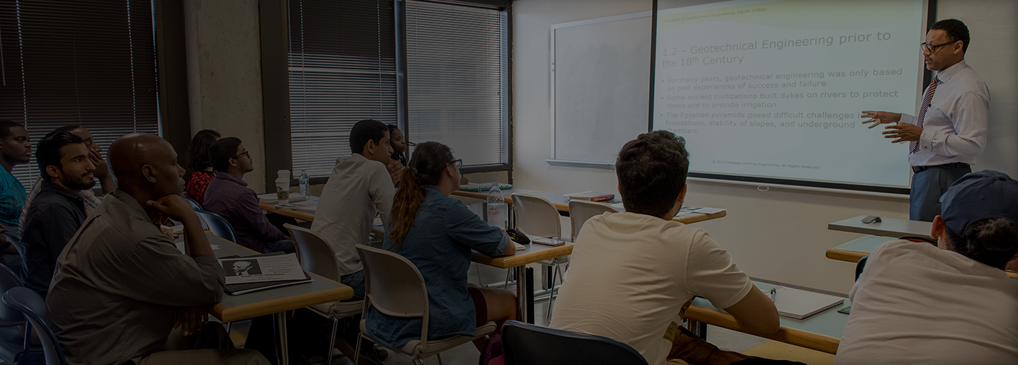 instructor teaching in classroom